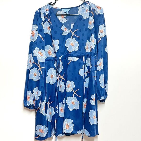 Draper James Kellie Babydoll Dress in Printed Dot Jacquard Sz S - Picture 4 of 6